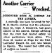 Newspaper Article regarding shipwreck of the schooner, Rose M