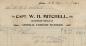 Freight invoice: Captain W.H. Mitchell