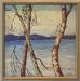 ''Glistening Birches''  by J. S. Base. 35.5 cm x 35.5 cm.  Oil on Board
