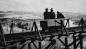 L-R: Billy Peter Johnny, Simmie Skookum, Pat Bill in coal cart at Tantalus Mine