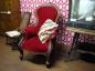 Red parlour chair