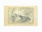 Fox and Pair of Partridges pencil drawing by Ernest Thompson Seton