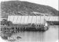 Exterior view of fishing stages in Newfoundland (ca. 1858)